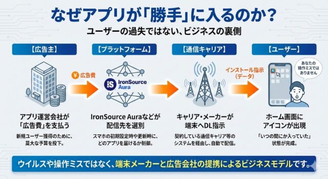 【放置少女】が勝手にスマホに!? ウイルスではなく「AppCloud」が原因!完全無効化の手順