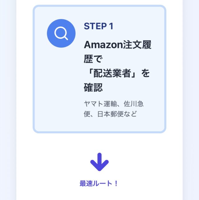Amazon宅配ボックストラブル発生時の連絡フロー図。最初に配送業者へ連絡することが最速の解決ルートであることを示しています。